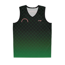 Load image into Gallery viewer, AOP Hawker King Air Aviation Basketball Jersey — Green Gradient Plane Design